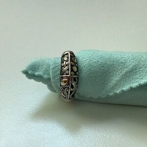 John Hardy Vintage 18k gold & 925 Sterling Silver Ring